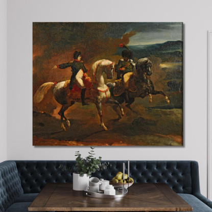 Napoleone Impartisce Un Ordine Ad Un Alto Ufficiale Delle Guide Théodore Géricault tgr30 quadro stampato su tela