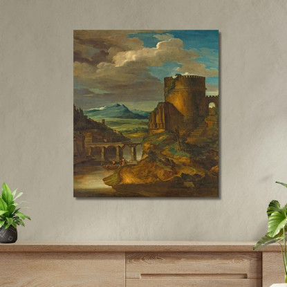 Paesaggio Italiano Alla Tomba Théodore Géricault tgr32 quadro stampato su tela