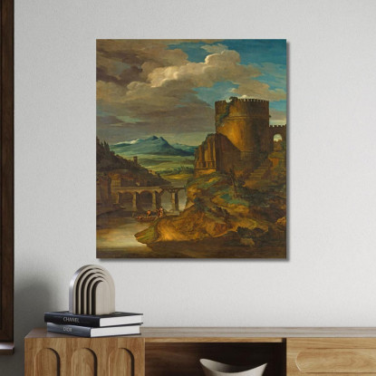 Paesaggio Italiano Alla Tomba Théodore Géricault tgr32 quadro stampato su tela