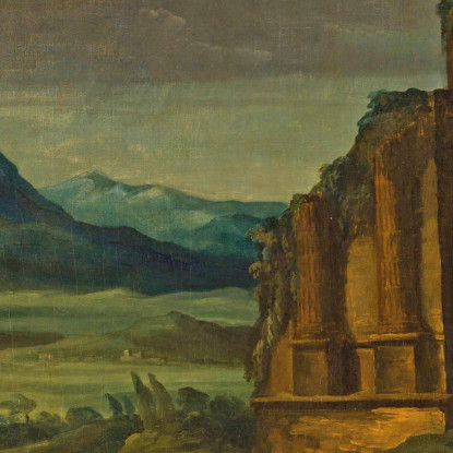 Paesaggio Italiano Alla Tomba Théodore Géricault tgr32 quadro stampato su tela