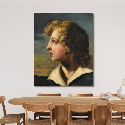 Ritratto Di Giovane Ragazzo Nel Profilo Théodore Géricault tgr33 quadro stampato su tela