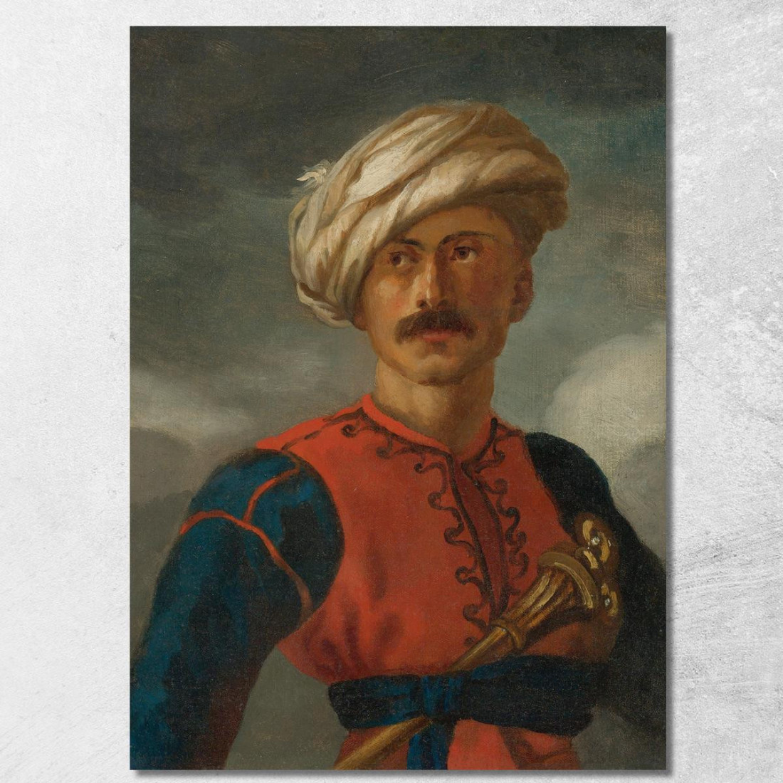 Ritratto Di Mamelucco Il Mamelucco Della Galleria Di Orleans Théodore Géricault tgr38 quadro stampato su tela