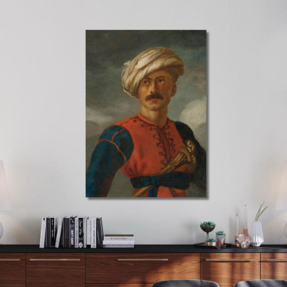 Ritratto Di Mamelucco Il Mamelucco Della Galleria Di Orleans Théodore Géricault tgr38 quadro stampato su tela