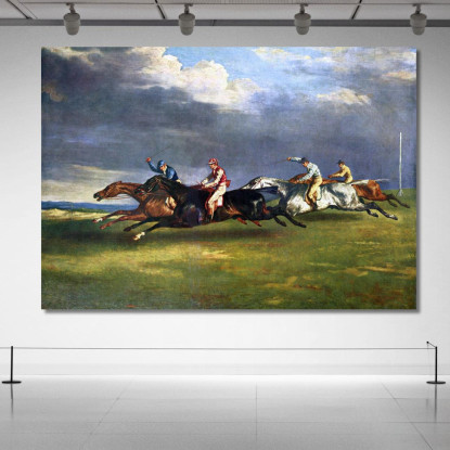 Il Derby Del 1821 A Epsom Théodore Géricault tgr46 quadro stampato su tela