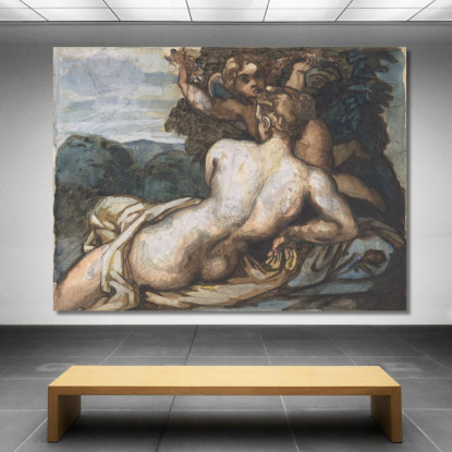 Venere E Amore In Un Paesaggio Secondo Annibale Carracci Théodore Géricault tgr62 quadro stampato su tela