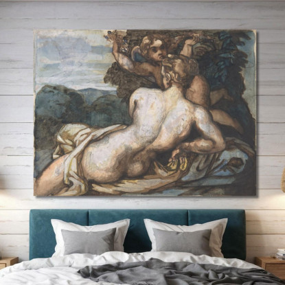 Venere E Amore In Un Paesaggio Secondo Annibale Carracci Théodore Géricault tgr62 quadro stampato su tela