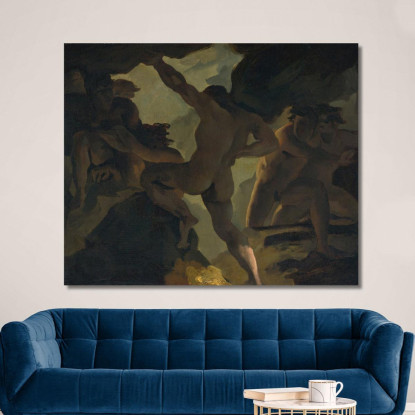 Episodio Della Guerra Dei Titani Théodore Géricault tgr63 quadro stampato su tela