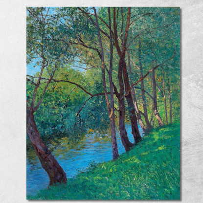 Il Torrente Nell'Au Sul Krems Bassa Austria Kremsdanubio Alfred Zoff azf67 quadro stampato su tela