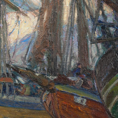 Una Serata Tranquilla. Studio Dalla Norvegia Settentrionale Anna Boberg abb3 quadro stampato su tela