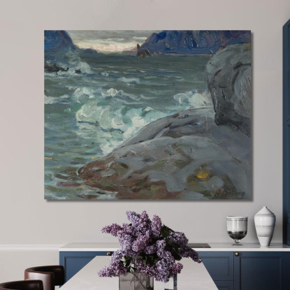 Spiaggia. Studio Dal Nord Della Norvegia Anna Boberg abb10 quadro stampato su tela