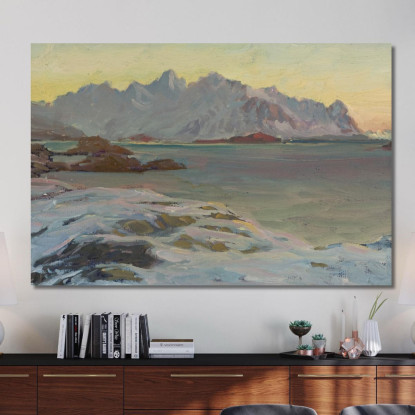 Montagne.Studio Dalla Norvegia Settentrionale Anna Boberg abb27 quadro stampato su tela