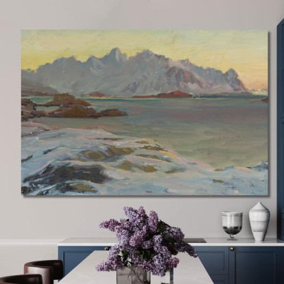 Montagne.Studio Dalla Norvegia Settentrionale Anna Boberg abb27 quadro stampato su tela