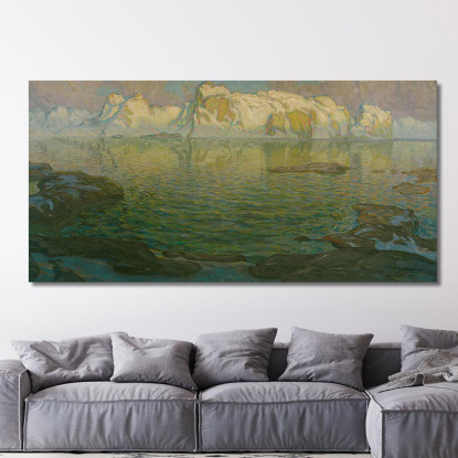 Scena Serale Silenziosa Dalle Lofoten Anna Boberg abb33 quadro stampato su tela