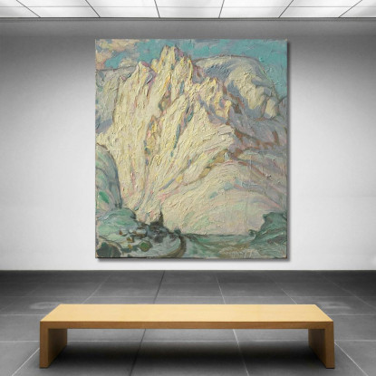 Montagne Innevate. Studio Da Lofoten Anna Boberg abb34 quadro stampato su tela