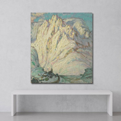 Montagne Innevate. Studio Da Lofoten Anna Boberg abb34 quadro stampato su tela