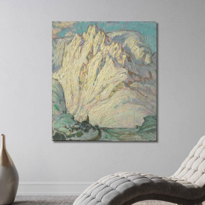 Montagne Innevate. Studio Da Lofoten Anna Boberg abb34 quadro stampato su tela