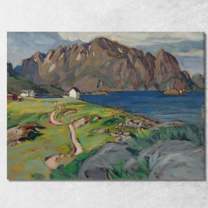 Negozio Estivo Molla. Studio Dalle Lofoten Anna Boberg abb41 quadro stampato su tela