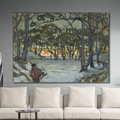 Studio Invernale Da Djurgarden Stoccolma Anna Boberg abb53 quadro stampato su tela