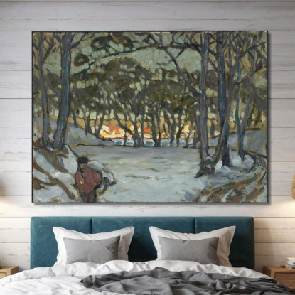 Studio Invernale Da Djurgarden Stoccolma Anna Boberg abb53 quadro stampato su tela