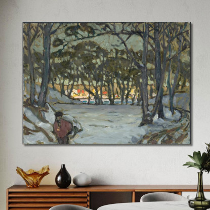 Studio Invernale Da Djurgarden Stoccolma Anna Boberg abb53 quadro stampato su tela