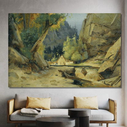 Mulino In Una Valle Carl Blechen cbc11 quadro stampato su tela