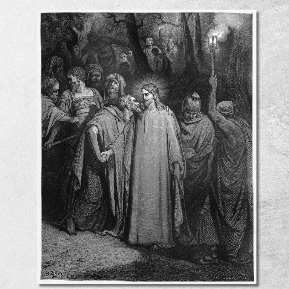 Il Bacio Di Giuda Doré Gustave gdr75 quadro stampato su tela