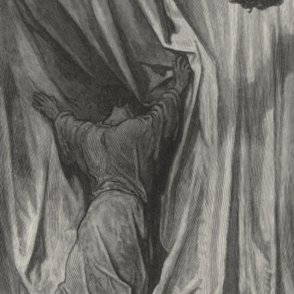 Il Corvo Pl.01 Doré Gustave gdr85 quadro stampato su tela