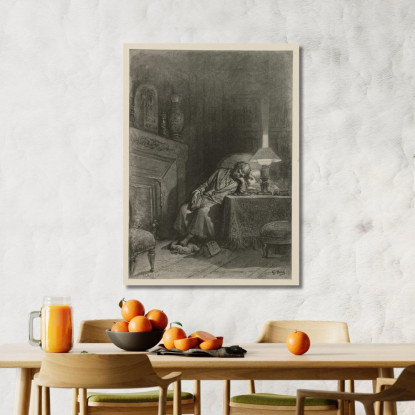 Il Corvo Pl.03 Doré Gustave gdr86 quadro stampato su tela