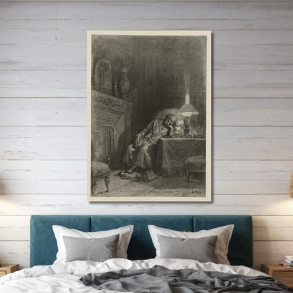 Il Corvo Pl.03 Doré Gustave gdr86 quadro stampato su tela