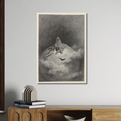 Il Corvo Pl.10 Doré Gustave gdr93 quadro stampato su tela