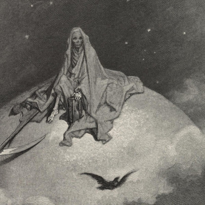 Il Corvo Pl.10 Doré Gustave gdr93 quadro stampato su tela