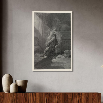 Il Corvo Pl.20 Doré Gustave gdr103 quadro stampato su tela