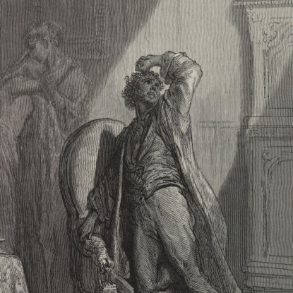 Il Corvo Pl.23 Doré Gustave gdr106 quadro stampato su tela