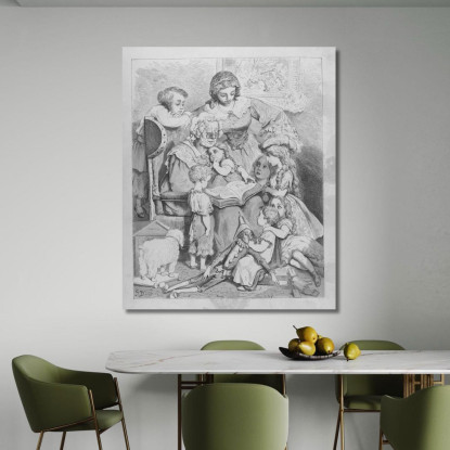 Fiabe Pl 01 Doré Gustave gdr118 quadro stampato su tela