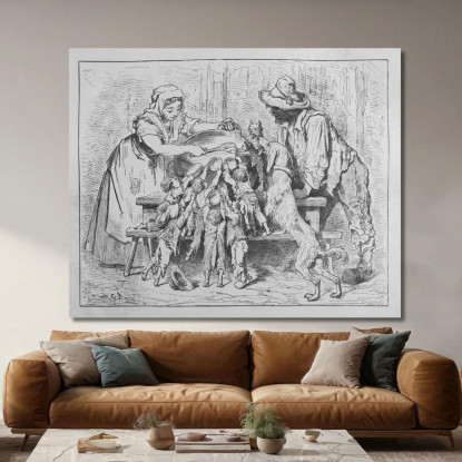 Fiabe Pl 15 Doré Gustave gdr132 quadro stampato su tela