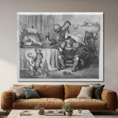 Fiabe Pl 25 Doré Gustave gdr142 quadro stampato su tela