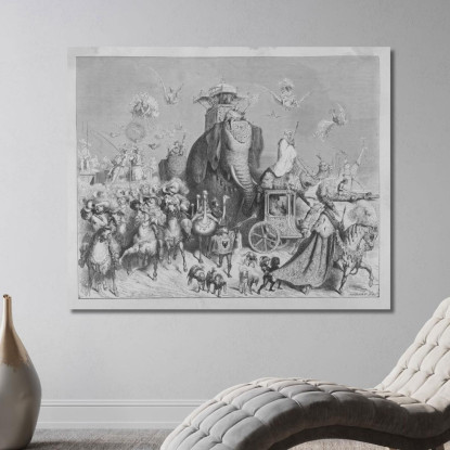 Fiabe Pl 34 Doré Gustave gdr151 quadro stampato su tela