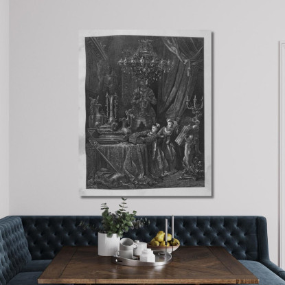 Fiabe Pl 37 Doré Gustave gdr154 quadro stampato su tela