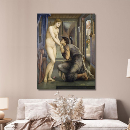 Pigmalione E L'Immagine - L'Anima Raggiunge Edward Burne Jones ebj18 quadro stampato su tela