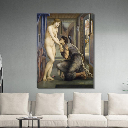 Pigmalione E L'Immagine - L'Anima Raggiunge Edward Burne Jones ebj18 quadro stampato su tela