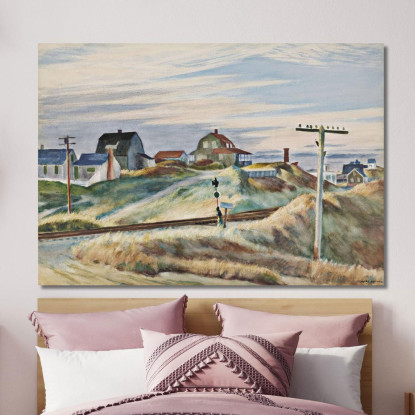 Cottage A North Truro Edward Hopper eho11 quadro stampato su tela