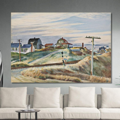 Cottage A North Truro Edward Hopper eho11 quadro stampato su tela