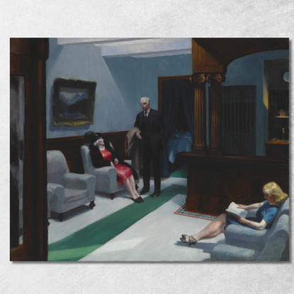 Hall Dell'Hotel Edward Hopper eho22 quadro stampato su tela