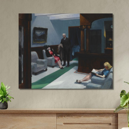 Hall Dell'Hotel Edward Hopper eho22 quadro stampato su tela