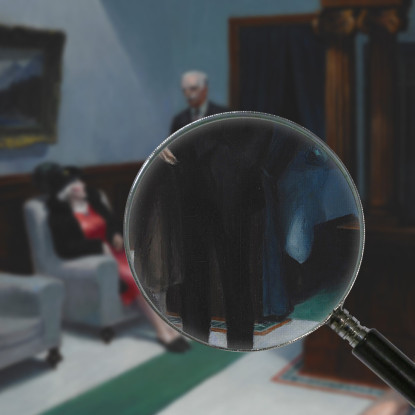 Hall Dell'Hotel Edward Hopper eho22 quadro stampato su tela