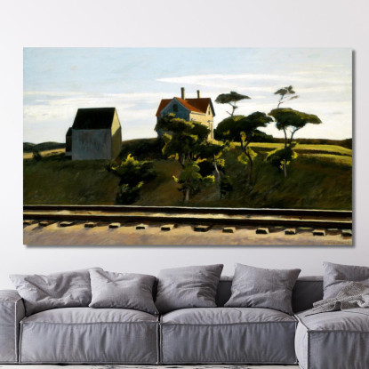 New Haven E Hartford Edward Hopper eho27 quadro stampato su tela