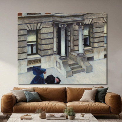 Marciapiedi Di New York Edward Hopper eho29 quadro stampato su tela