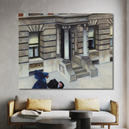 Marciapiedi Di New York Edward Hopper eho29 quadro stampato su tela