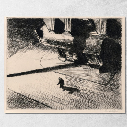 Ombra Notturna Edward Hopper eho30 quadro stampato su tela