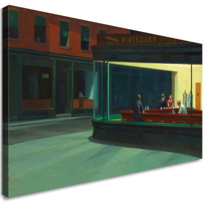 Falchi Notturni Edward Hopper eho31 quadro stampato su tela